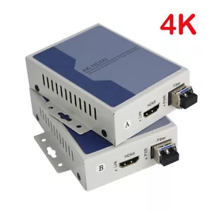 4K HDMI to Fiber Optic Extenders /Media Converters,Uncompressed,SM 10Km,10G SFP - Foto 1 di 8
