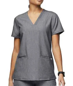 Figs XXS Casma Scrubs Top Graphite Grey Pockets V-neck FW1100 NWOT - Picture 1 of 8