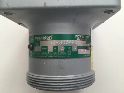 Appleton ACR3034RS Powertite Receptacle Aluminum 30A 3W 4P STY 2 - Image 1 of 4