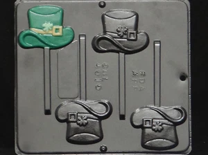 Sombrero con trébol piruleta día de San Patricio chocolate caramelo molde irlandés 4010 NUEVO - Imagen 1 de 2