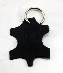 Nardi Key Ring - Black Leather with Debossed Logo - Made in Italy - Bild 1 von 4