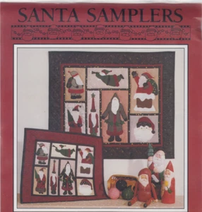"Santa" Samplers Patterns 1993 Mumm's The Word 31"x26" & 20"x17" NOS - Picture 1 of 4