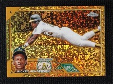 2023 Topps Gilded Collection Gold Mini-Diamond Etch 15/50 Rickey Henderson HOF
