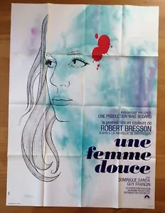 UNE FEMME DOUCE robert bresson affiche cinema 160x120 cm originale '69 - Imagen 1 de 1