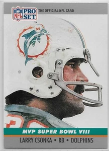 1990 Pro Set Super Bowl #8 Larry Csonka Miami Dolphins Hof - Imagen 1 de 1