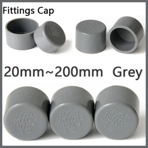 PVC Pipe Fittings End Cap Blanking Grey Adhesive Drain Pipe Fittings 20mm~200mm - Picture 1 of 24