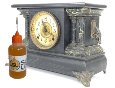 Slick Liquid Lube Bearings 100% Synthetic Oil for Antique Mantle Clocks Clock - Image 1 of 2