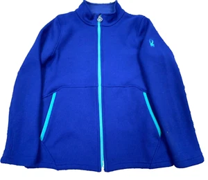 Spyder Jacket Girls XL Blue Thermal Fleece Lined Sweater Sweatshirt Layer Youth* - Picture 1 of 13