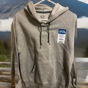 Fruit of the Loom Sofspun Hooded Pullover Hoodie Size small. Gray.            B4 - Picture 1 of 7