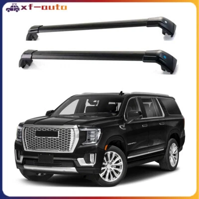 Fits for Chevrolet Suburban Yukon XL 2021-2024 Lockable Crossbar Roof Rack Rails - Image 1 of 4