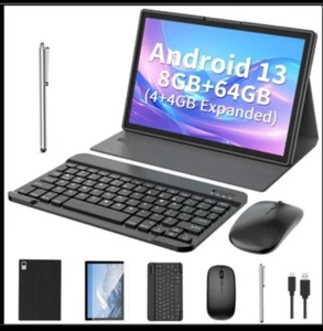 Tablet Android 13 Grau, NEU, 64GB (Tastatur+Maus+…siehe Foto) - Bild 1 von 6