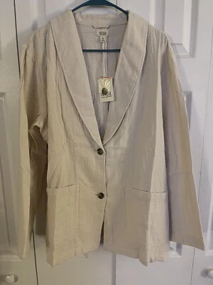 a.n.a. Chaqueta Blazer 100% Algodón 2 Botones Bolsillos Mujer’s Talla XL Moonbeam Foto 1 de 4