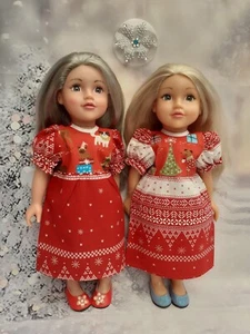 Christmas Party Outfit - Fits American Girl Our Generation 18 Inch Doll Clothes - Picture 1 of 13
