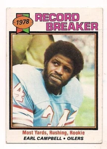 1979 Topps Record Breaker HOF Earl Campbell Houston Oilers #331 - Picture 1 of 1