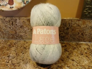 Patons Pizzo Peso Filato 80%Acrilico 10%Mohair 10%Lana "Patina" Bianco Grigio Nero 85g - Foto 1 di 21