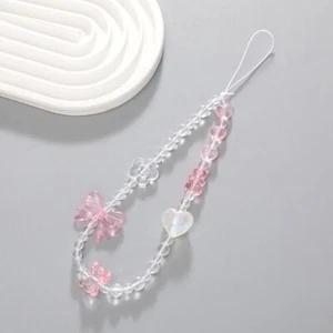 Candy Colored Phone Case Wrist Ring Bow Knot Phone Chain  Girls - Photo 1 sur 10