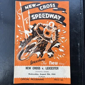 Nuevo folleto de carreras Cross Speedway retro motor de motocicleta chatarra años 60 Leiscester - Imagen 1 de 4