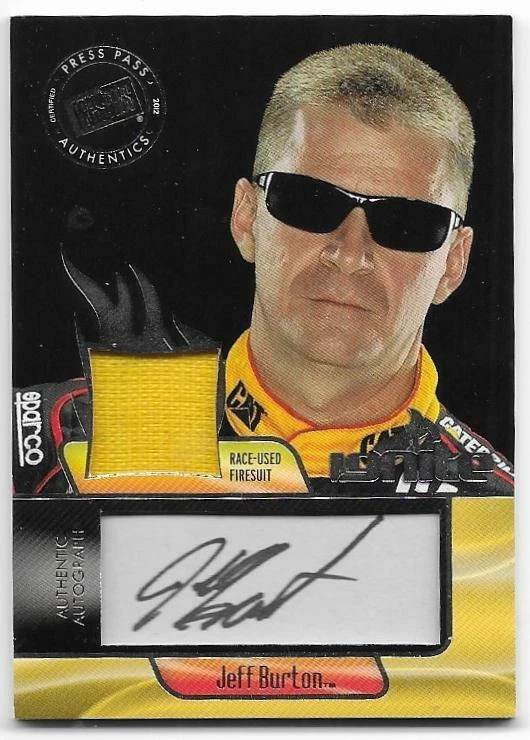 2012 Press Pass Ignite Ink JEFF BURTON AUTOGRAPH AUTO RELIC - Image 1 of 1