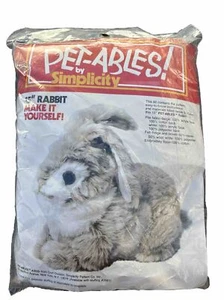 Vintage 70s Pet-Ables! by Simplicity Rabbit Stuffed Animal Sewing Kit New Sealed - Picture 1 of 4