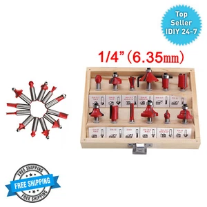 Rolson 12pc Bit Set Tungsten Carbide 1/2"1/4" Shank Universal Fit Saw - Picture 1 of 1
