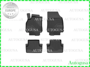 NEW LHD BLACK RUBBER FLOOR MATS LINERS ALL WEATHER FOR RENAULT FLUENCE 2009-2016 - Picture 1 of 4