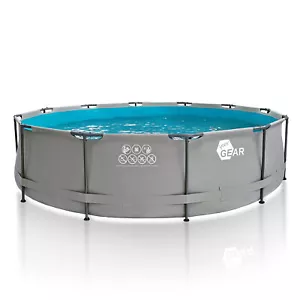 your GEAR XL Pool Grau Ø 457x100 cm Schwimmbecken Stahlrahmenbecken Gartenpool - Bild 1 von 8