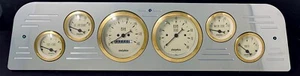 1966 GMC Truck 6 Gauge Dash Panel Insert Set Billet Aluminum PC - Picture 1 of 9