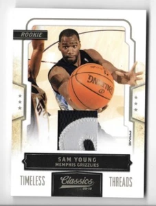 Parche Camiseta Sam Young 2009-10 Panini Classics Rookie RC 11/25 Timeless Threads - Imagen 1 de 2