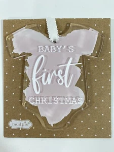 Mud Pie Bebé’s 1er Adorno de Navidad Rosa Colgante Body Niña - Imagen 1 de 2
