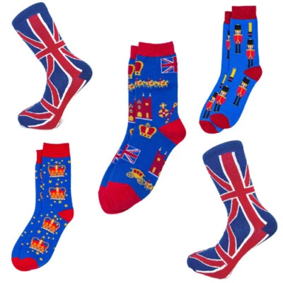 Novedad Union Jack Bandera Británica Jubileo TOBILLO Calcetines Todos los Días Hombres/Damas Tallas  Foto 1 de 4