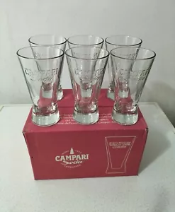 Set 24 Bicchieri Di Vetro Da Bar Campari Soda Design Bozzetto Fortunato Depero - Foto 1 di 10
