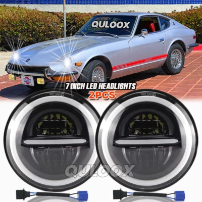 For Datsun 240Z 260Z 280Z 280ZX 1970-83 7" Round LED Headlight Hi/Lo Sealed Beam - Imagem 1 de 4