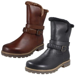 Ladies Remonte 'D3C72' Warm Lined Water Resistant Leather Mid-Calf Boots - Picture 1 of 21
