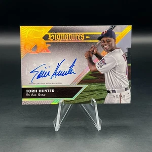 2024 Topps Five Star Five Time Signatures Torii Hunter #FTS-THO 50/50 Gold Auto - Bild 1 von 2