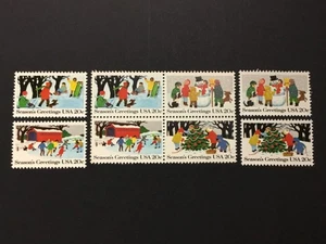 old stamps  USA  x  8  CHRISTMAS  1982  MNH - Picture 1 of 1