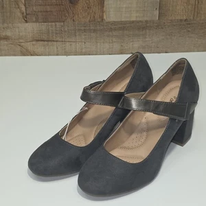 Dexflex bequeme Damen Karol grau Kunstleder Mary Jane Blockabsatz Größe 6,5 - Bild 1 von 8