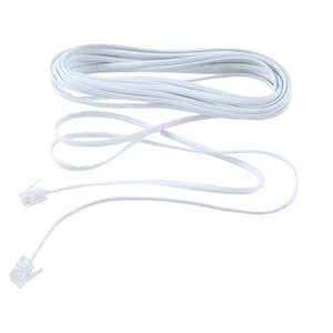 6P2C RJ11 Male to Male Plug Telephone Line Cable Wire 5M F4C68149 - Afbeelding 1 van 2