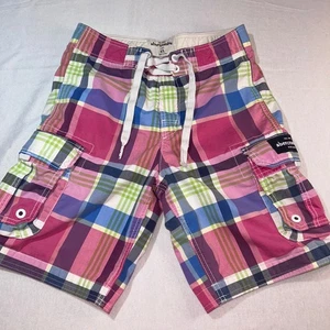 Abercrombie Niños Niños Bañador Pantalones Cortos Pequeño Rosa Forrado a Cuadros Bolsillos Carga XL - Imagen 1 de 11