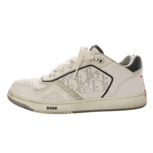 Dior Shawn Stussy B27 Low Top Sneakers Cut Leather 42 White YO25 Used 43eb327238 - Picture 1 of 8