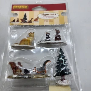 Lemax Village Navidad Bosque Animales Estatuillas Zorro Ardilla Conejo Árbol - Imagen 1 de 2