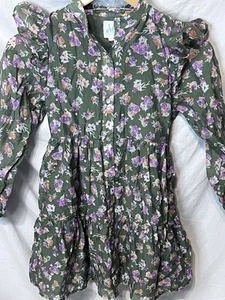 Shop Mint Girls Dress EUC Green Floral Print. Small - Picture 1 of 13