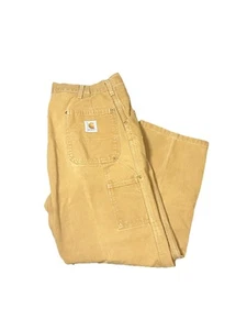 Vintage Carhartt Double Knee Carpenter Pants Size 37x27 Duck Canvas Relaxed Fit - Picture 1 of 7