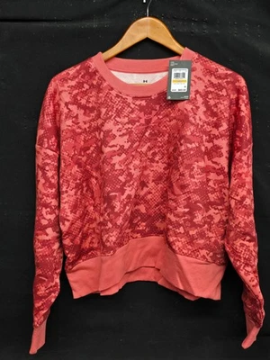 Brand New Under Armour Pink Rival Camo Crew Fleece Activewear Top / Sz: X-Small - Image 1 of 3