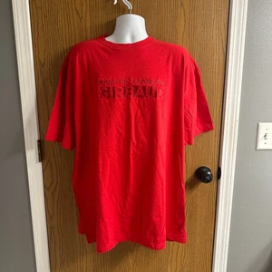 Vintage Y2K Marithe Francois Girbaud T Shirt Red Mens Spell Out Embroidered XXL - Picture 1 of 7