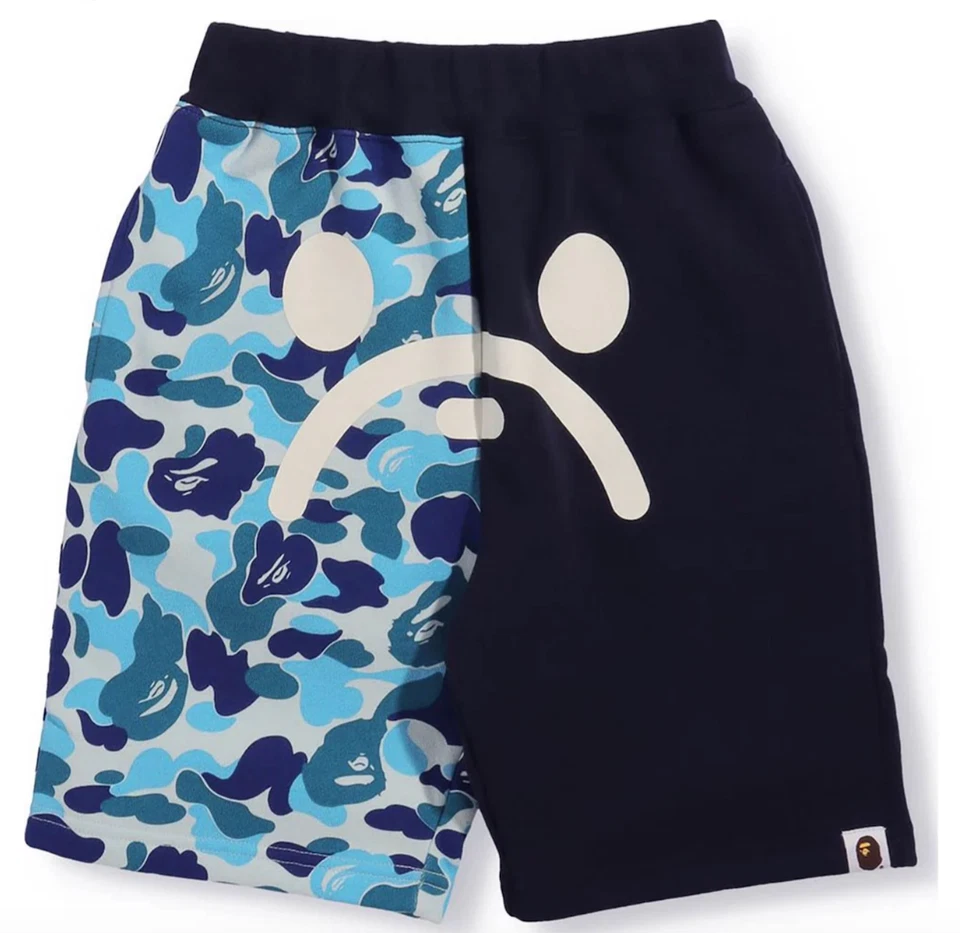 Pantalones Cortos Bape Kids ABC Camo Milo Face Azul Talla 130 K Foto 1 de 1
