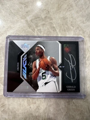 2006-07 Cubierta Superior Negro Plata Verde Gerald Automático/99 Boston Celtics #AY-GG Foto 1 de 4