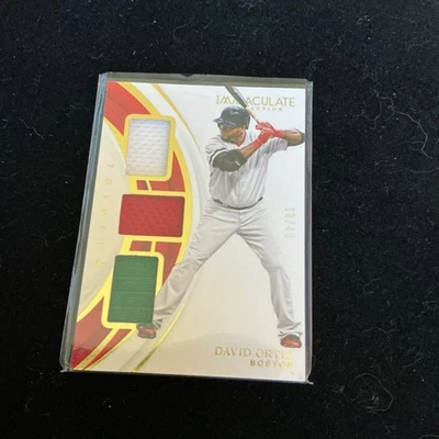 Panini Immaculate Collection 2016 - Muestras triples David Ortiz #IT-DO/49 Foto 1 de 2