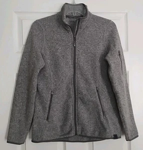 L.L Bean Jacke Zinngrau Pullover Fleece Full Zip Damen Gr. S Reg Neu ohne Etikett - Bild 1 von 6