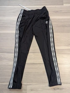 Umbro Track Soccer Pants with Ankle Zippers Mens Small Black Vintage Y2K Retro - Picture 1 of 4