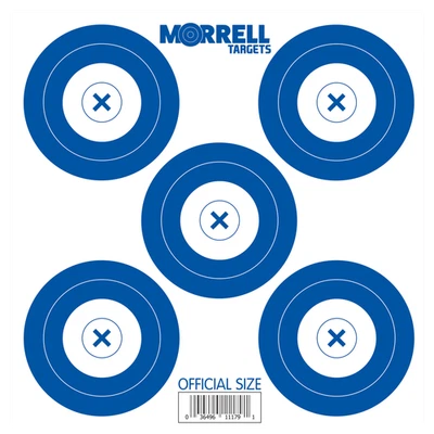 Morrell 5 Spot Paper Target Face, 100 Pack Official Size for NFAA Vegas - Image 1 of 2